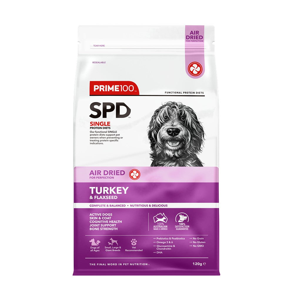 Prime100 SPD Air Dried Turkey & Flaxseed Dry Dog Food