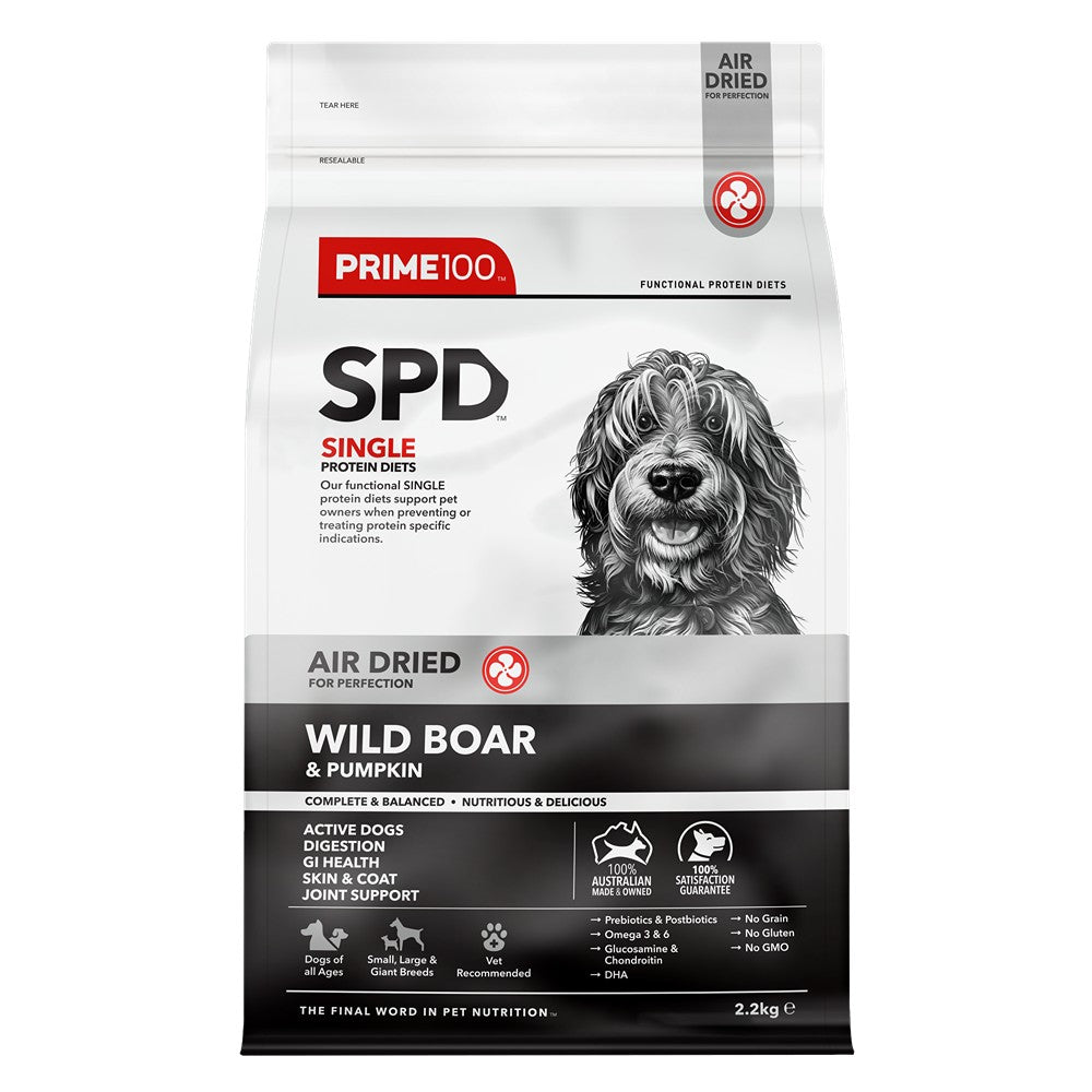 Prime100 SPD Air Dried Wild Boar & Pumpkin Dry Dog Food
