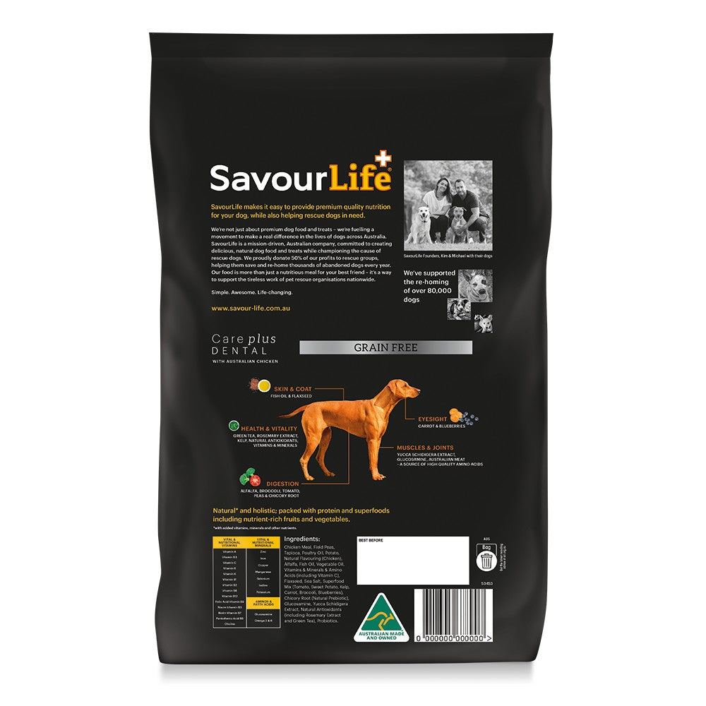 SavourLife Grain Free Adult Dental Chicken Dry Dog Food