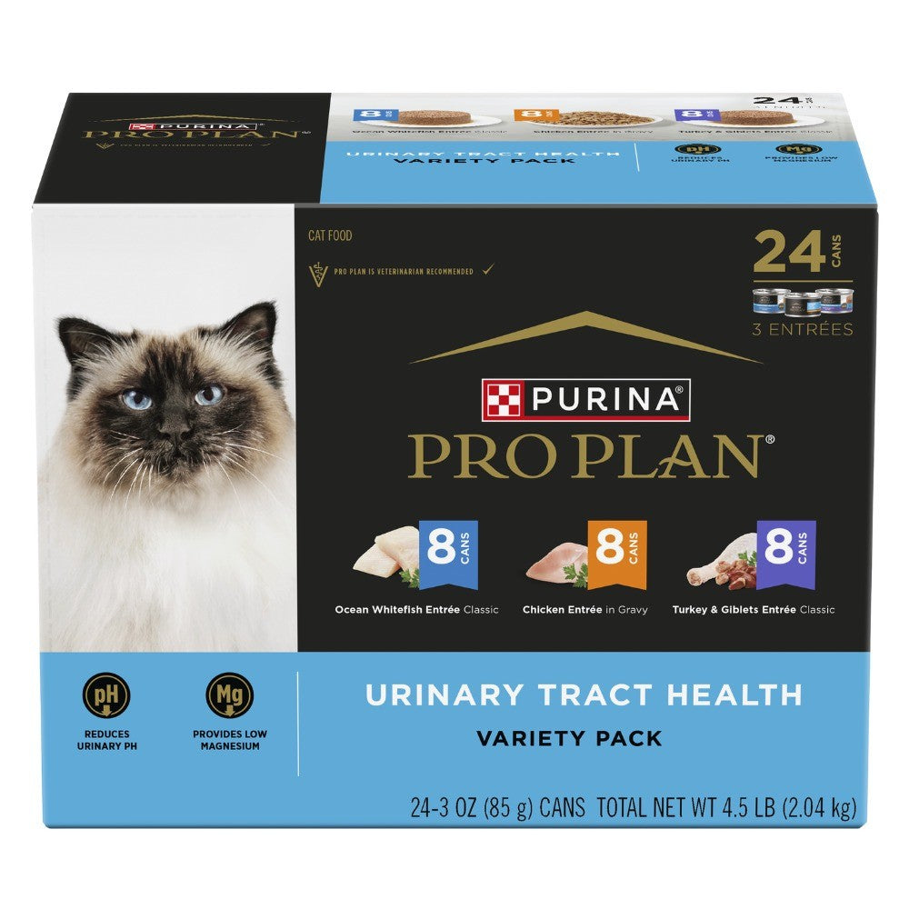Pro Plan Urinary Tract Health Variety Wet Cat Food 24x85g