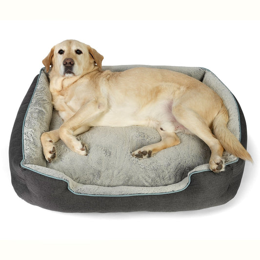 Lexi & Me Bolster Dog Bed Grey