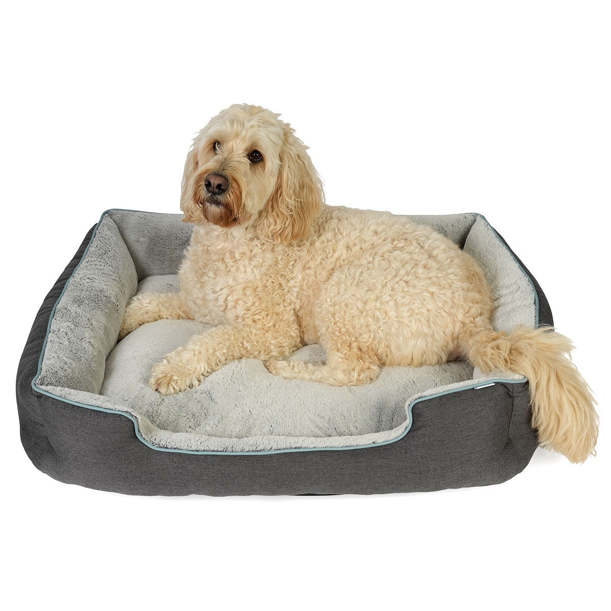 Lexi & Me Bolster Dog Bed Grey