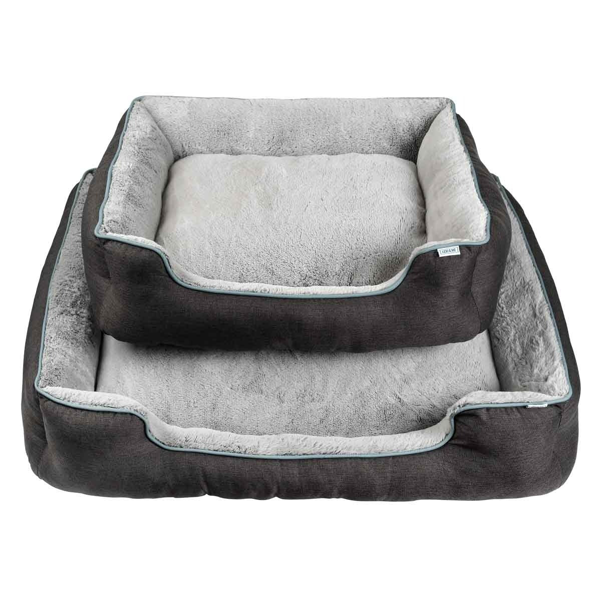 Lexi & Me Bolster Dog Bed Grey