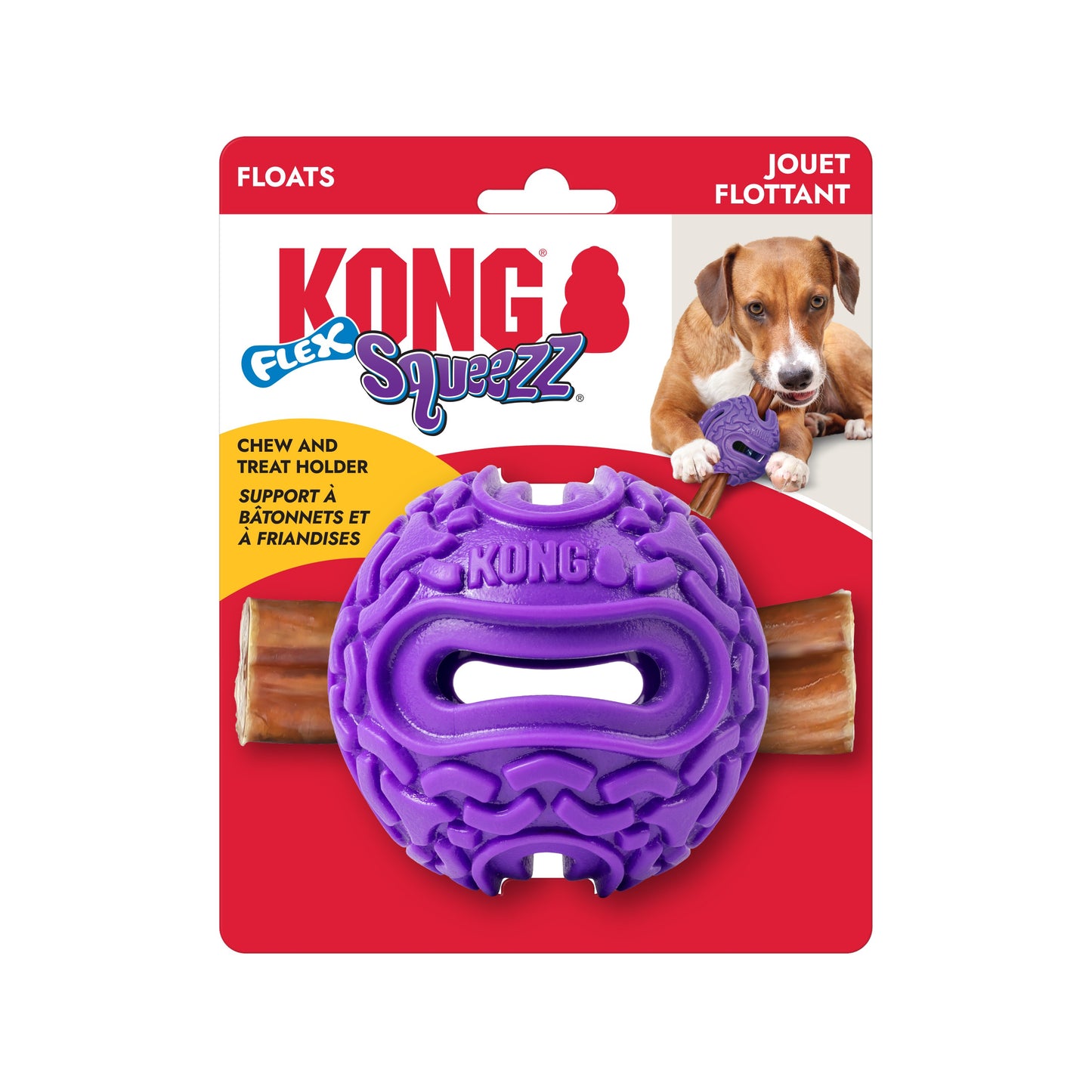 Kong Squeezz Flex Treat Dispenser Ball Dog Toy