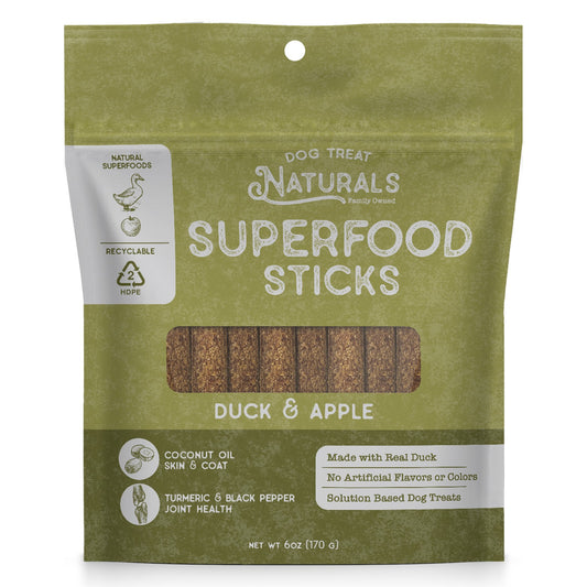 Dog Treat Naturals Duck & Apple Superfood Dental Sticks