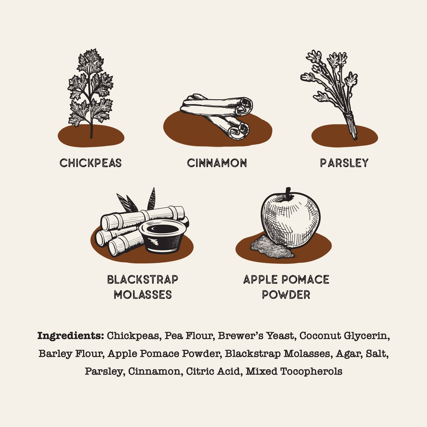 Dog Treat Naturals Chickpea & Cinnamon Dental Sticks