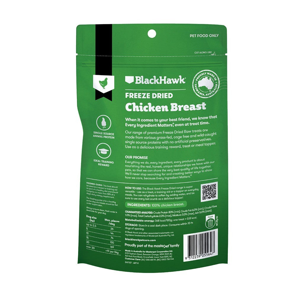 Black Hawk Freeze Dried Chicken Breast Dog Treats