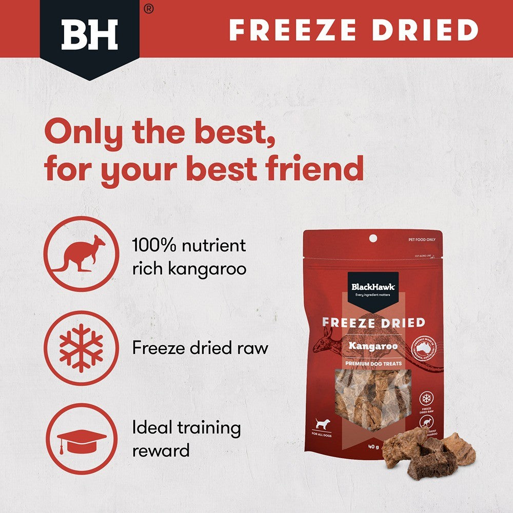 Black Hawk Freeze Dried Kangaroo Dog Treats