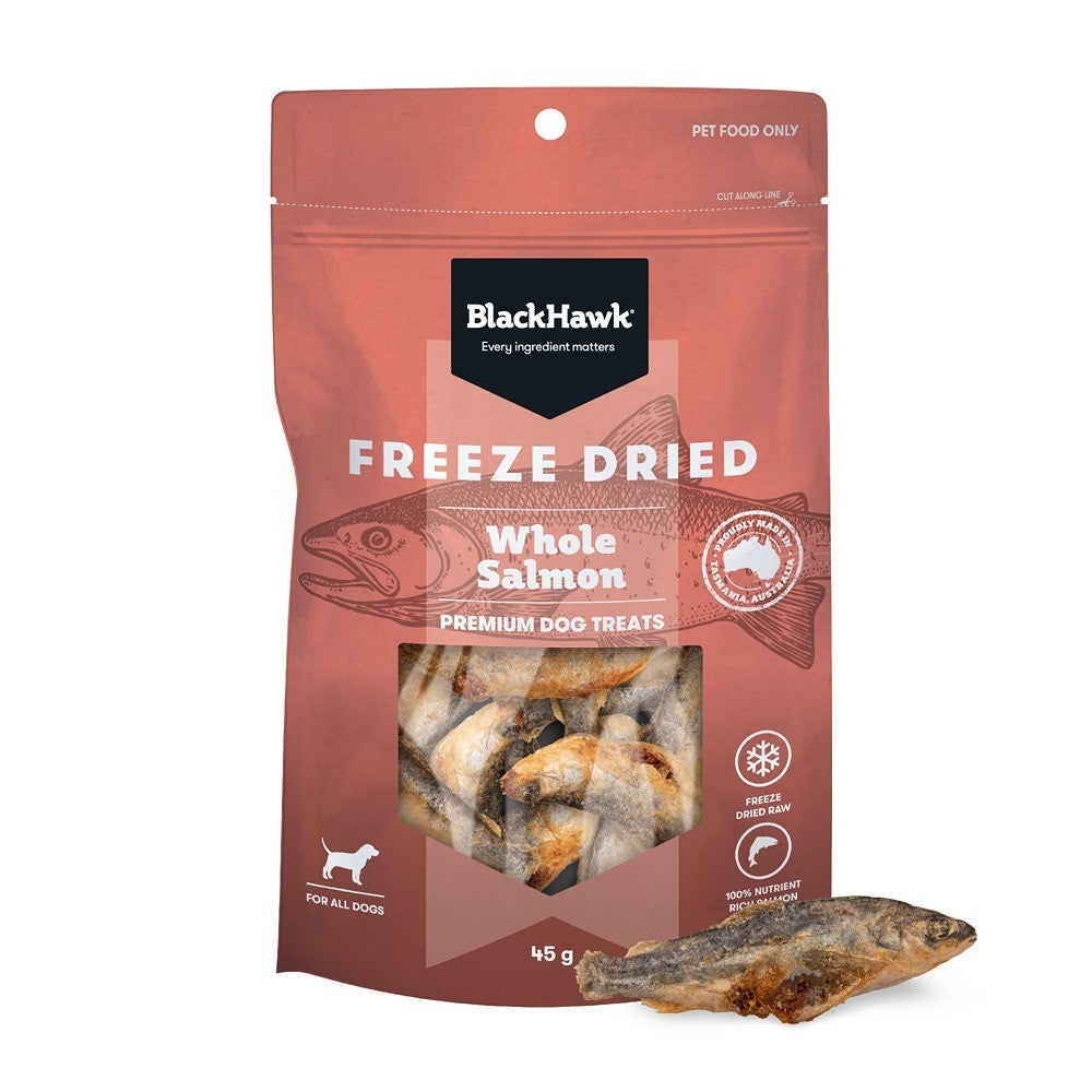 Black Hawk Freeze Dried Whole Salmon Dog Treats