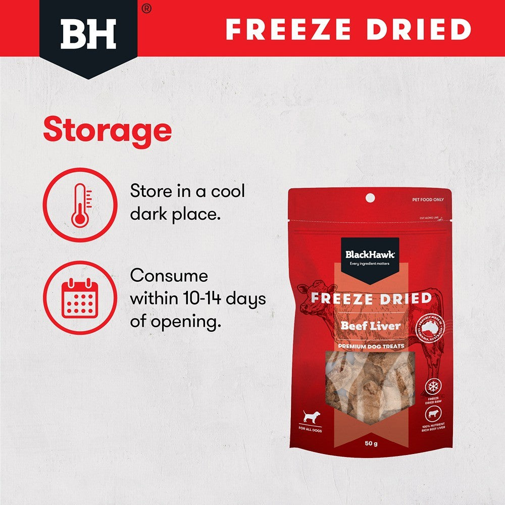 Black Hawk Freeze Dried Beef Liver Dog Treats