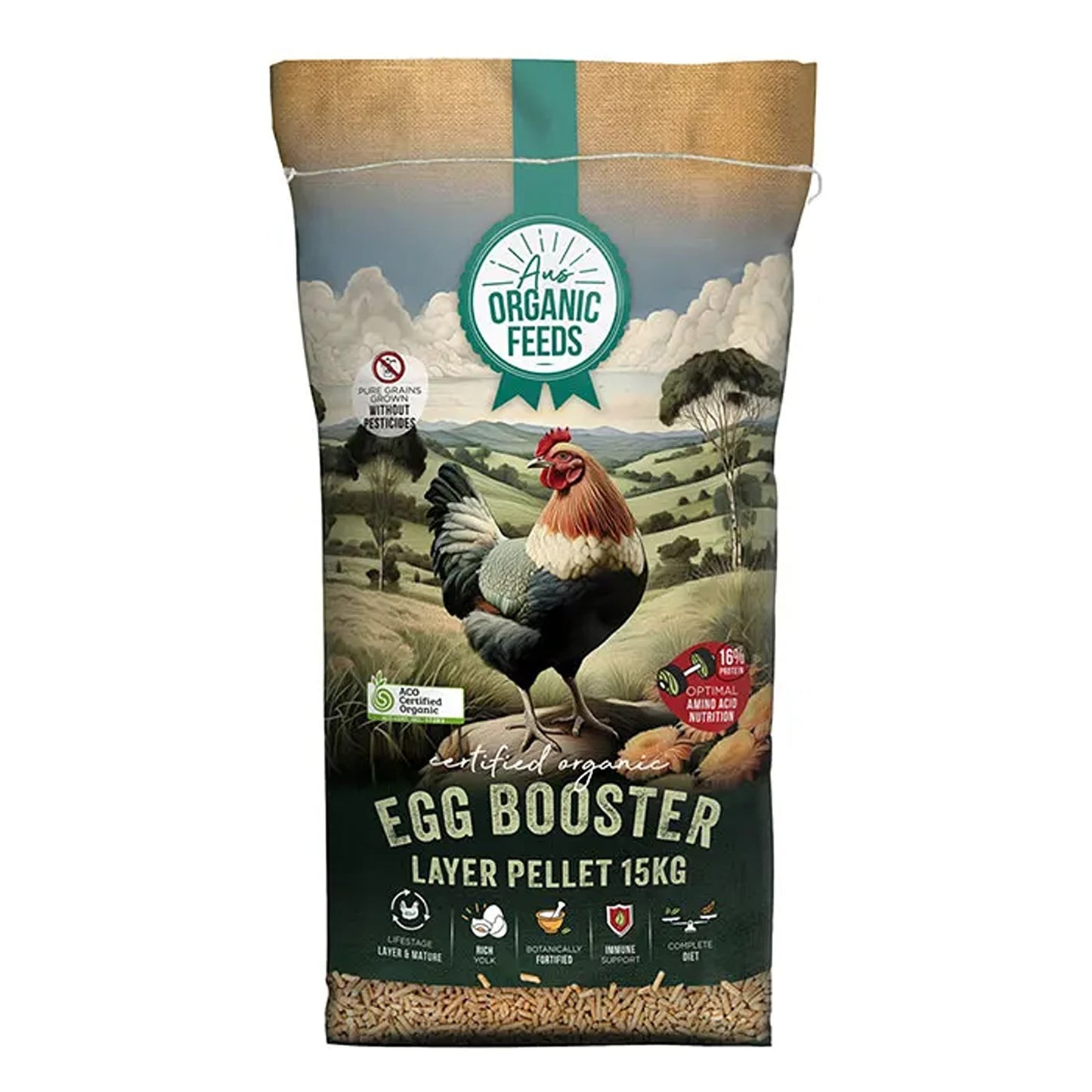 Aus Organic Feeds Egg Booster Layer Poultry Pellets