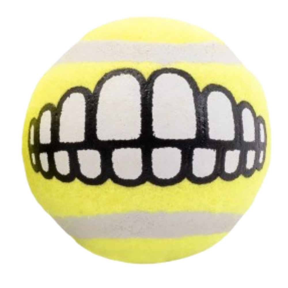 Rogz Grinz Tennis Ball Dog Toy
