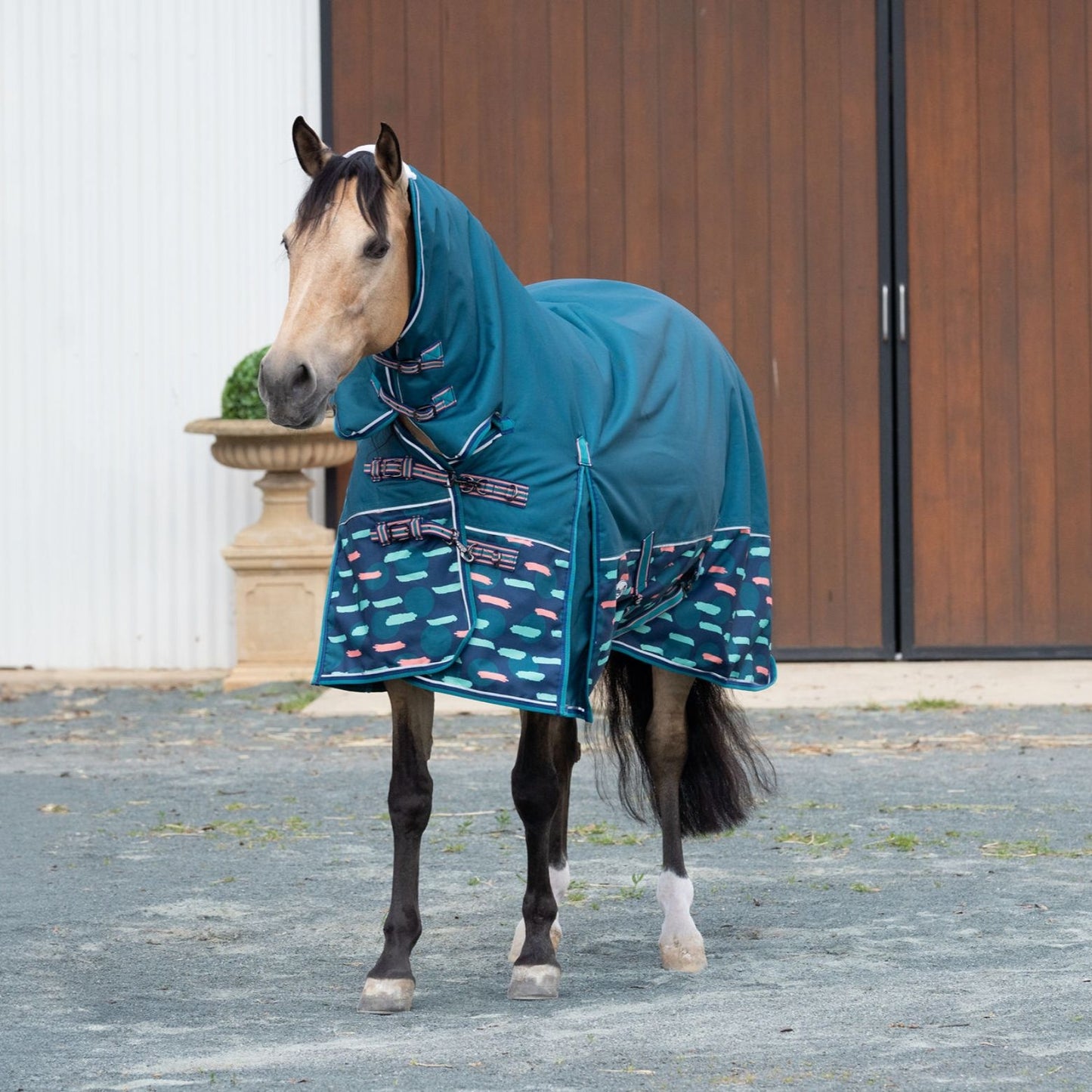 Caribu Alpine Combo Horse Rug 200g Peach Splotch