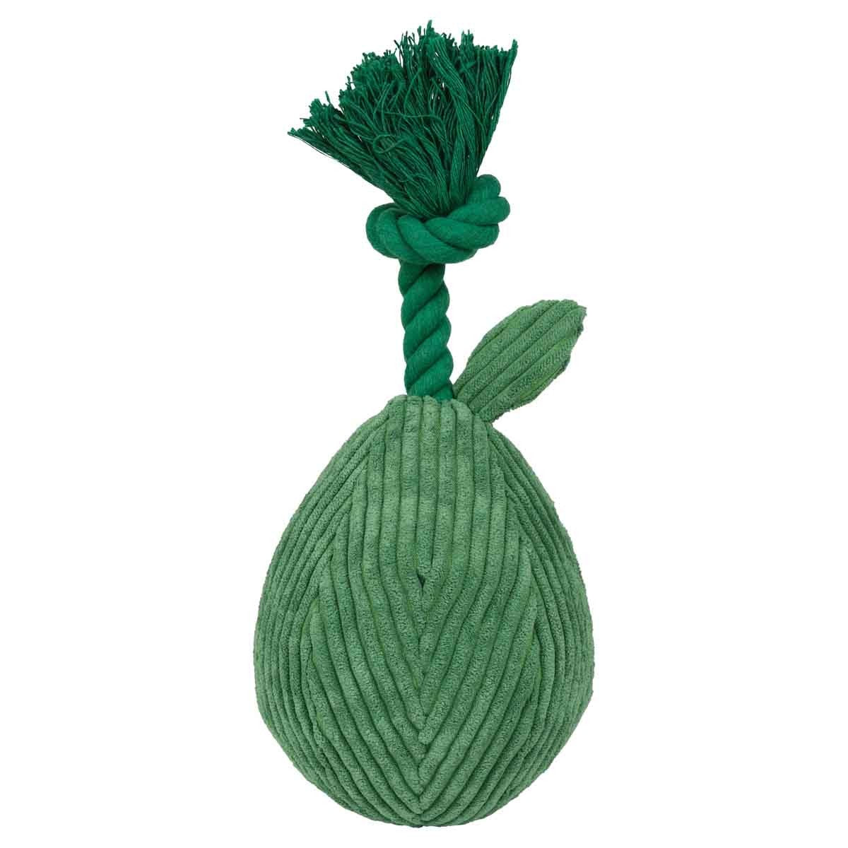 Garden Avocado Plush/Rubber & Rope Dog Toy