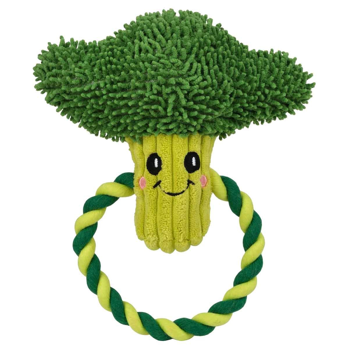 Garden Broccoli Plush Rope Dog Toy