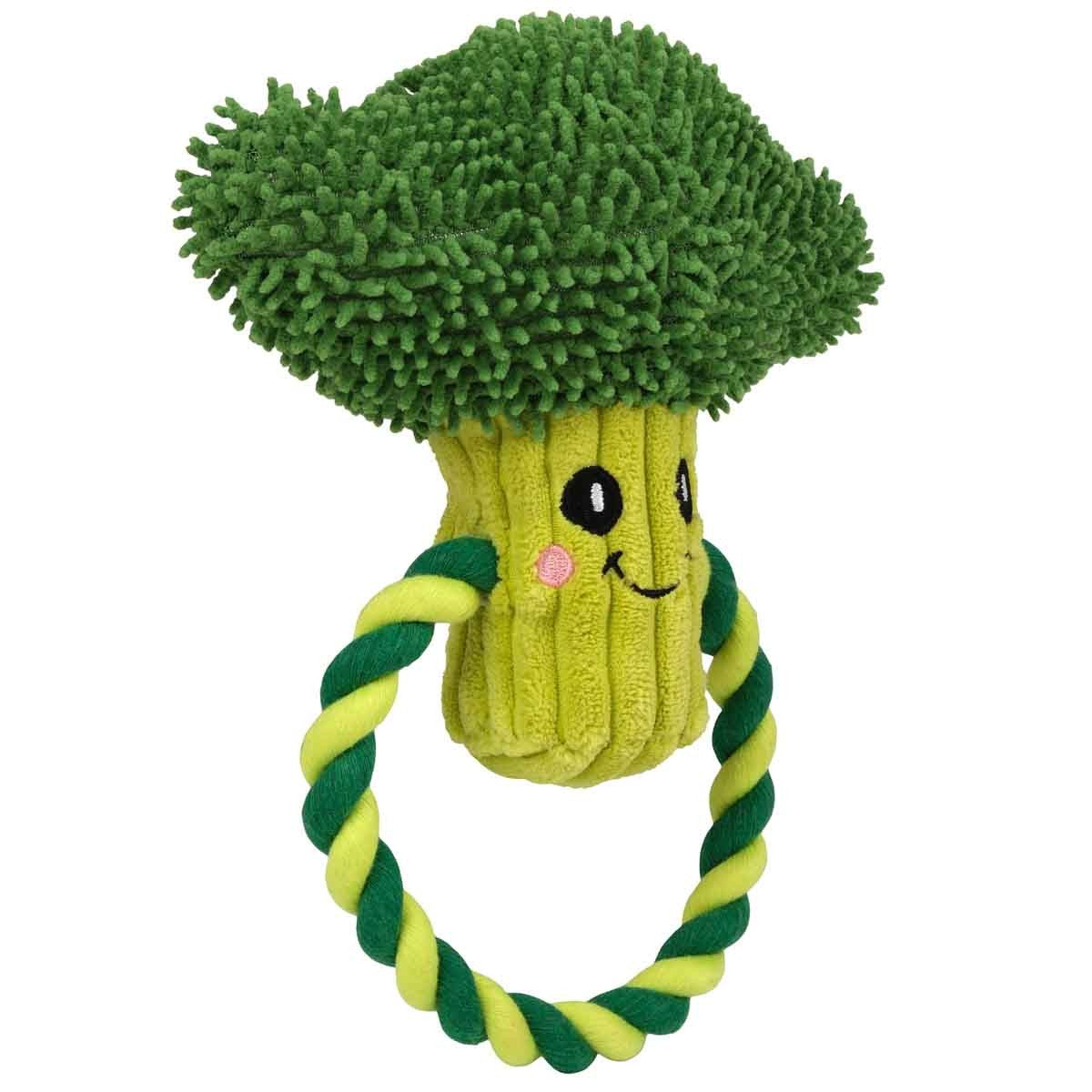 Garden Broccoli Plush Rope Dog Toy