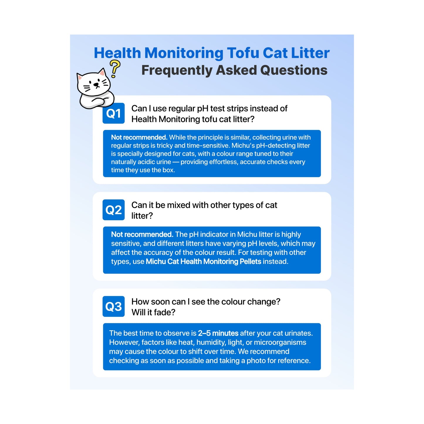 Michu Health Monitoring Tofu Cat Litter
