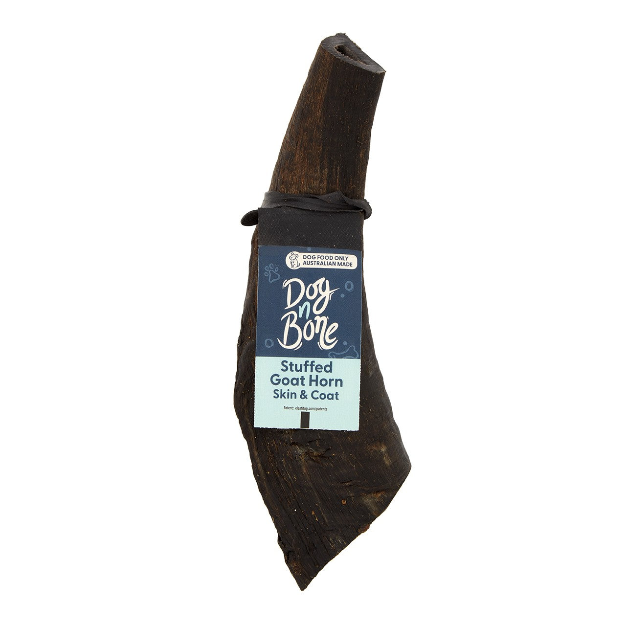 Dog n Bone Stuffed Goat Horn Skin & Coat Dog Treat