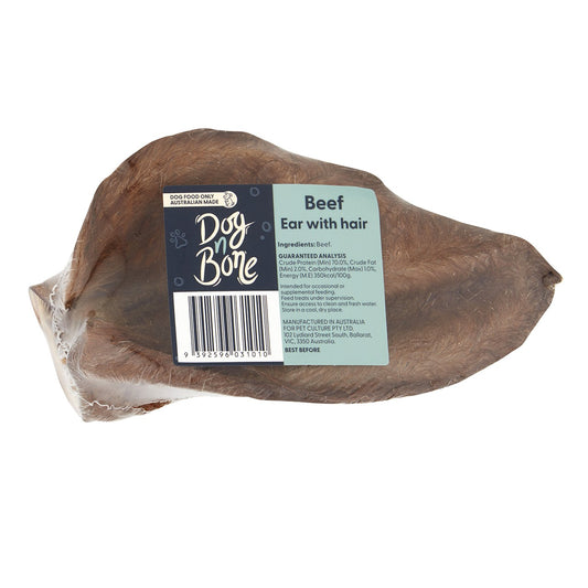 Dog n Bone Beef Ear with Hair Dog Treat