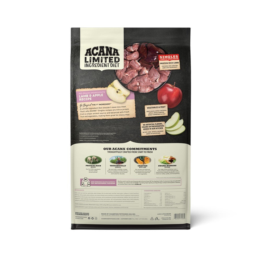 Acana Limited Ingredient Lamb & Apple Adult Dry Dog Food