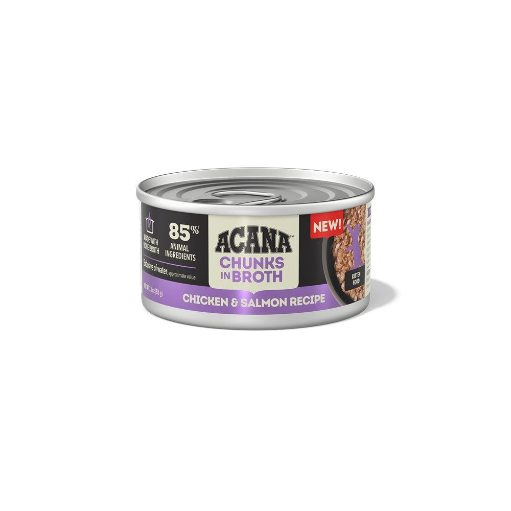 Acana Chunks in Broth Chicken & Salmon Kitten Wet Cat Food