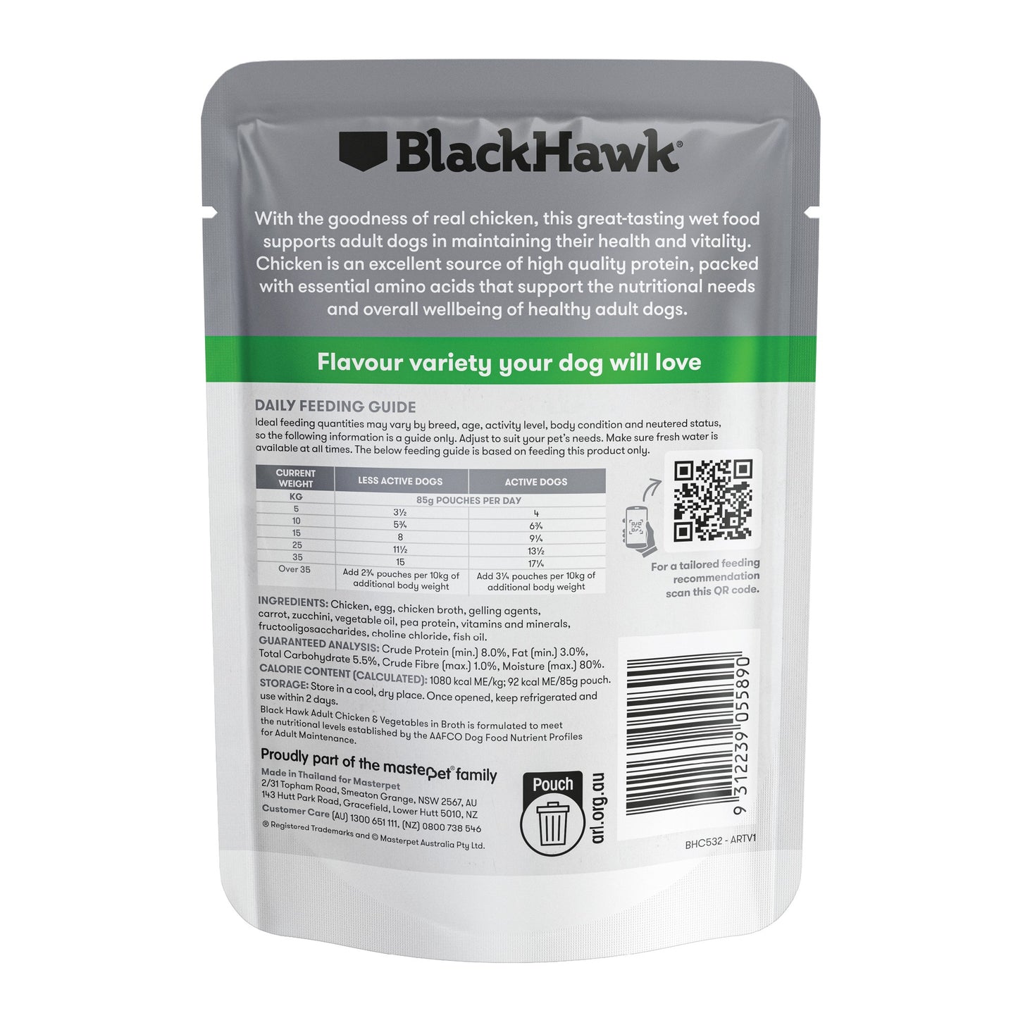 Black Hawk Small Breed Adult Chicken & Vegetables Wet Dog Food