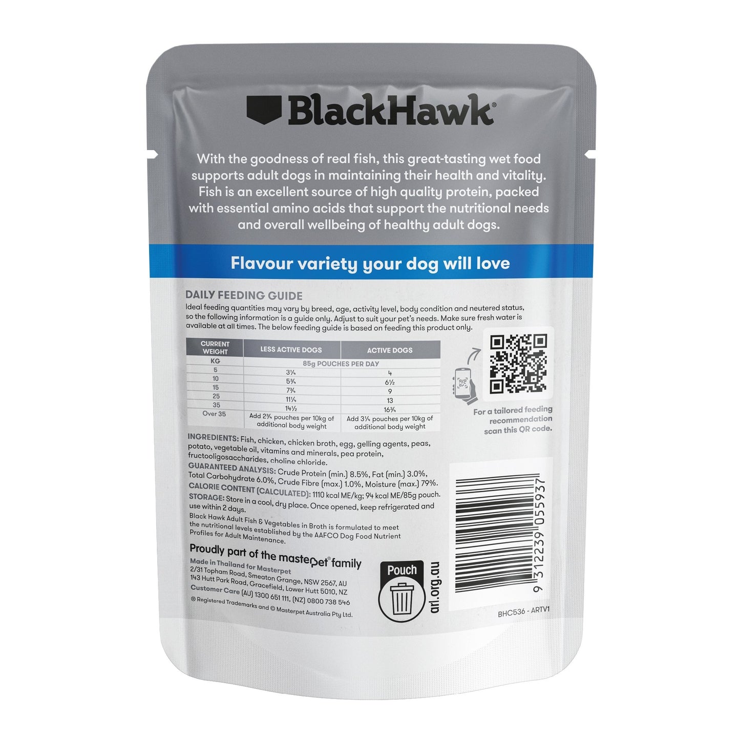 Black Hawk Small Breed Adult Fish & Vegetables Wet Dog Food
