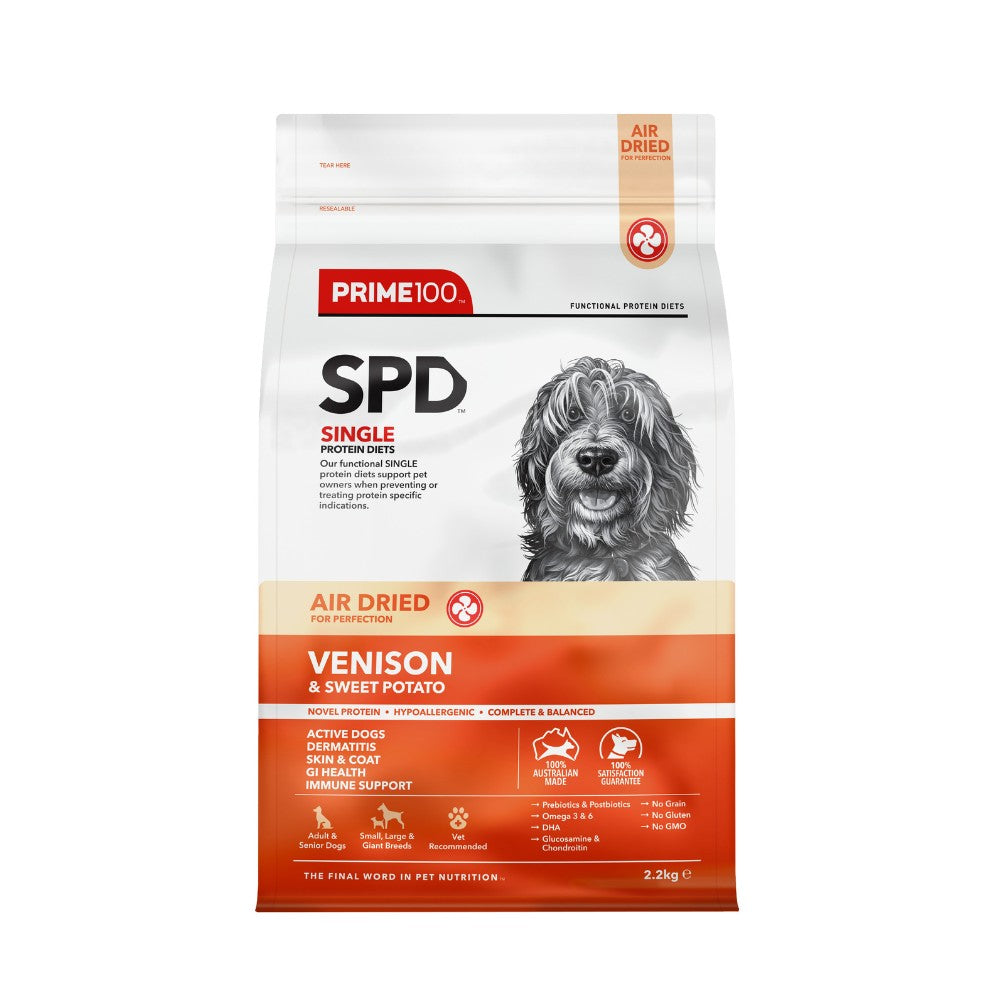 Prime100 SPD Air Dried Venison & Sweet Potato Dry Dog Food