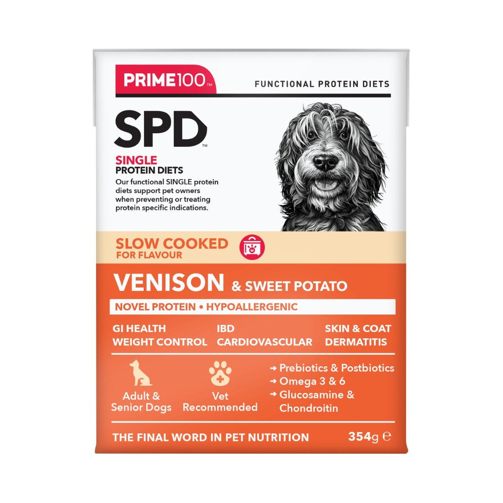 Prime100 SPD Slow Cooked Venison & Sweet Potato Wet Dog Food