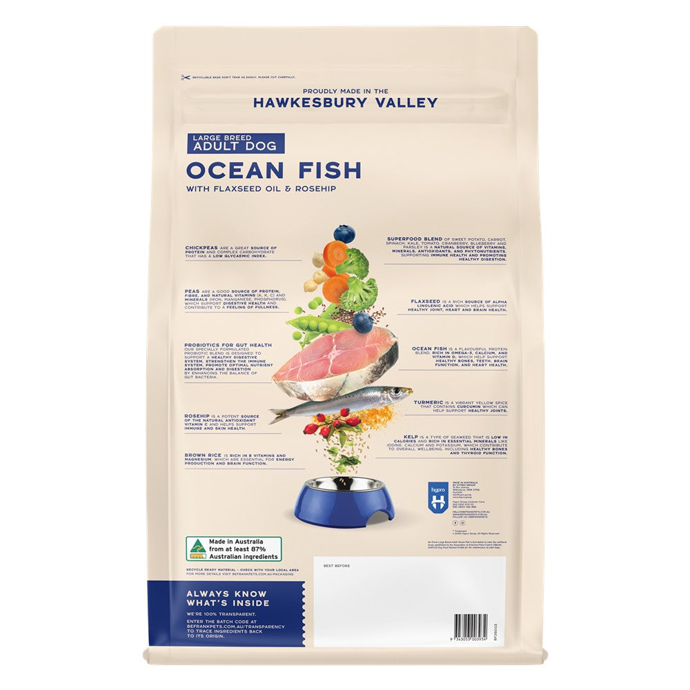 Be Frank Core Large Breed Adult Ocean Fish Dry Dog Food