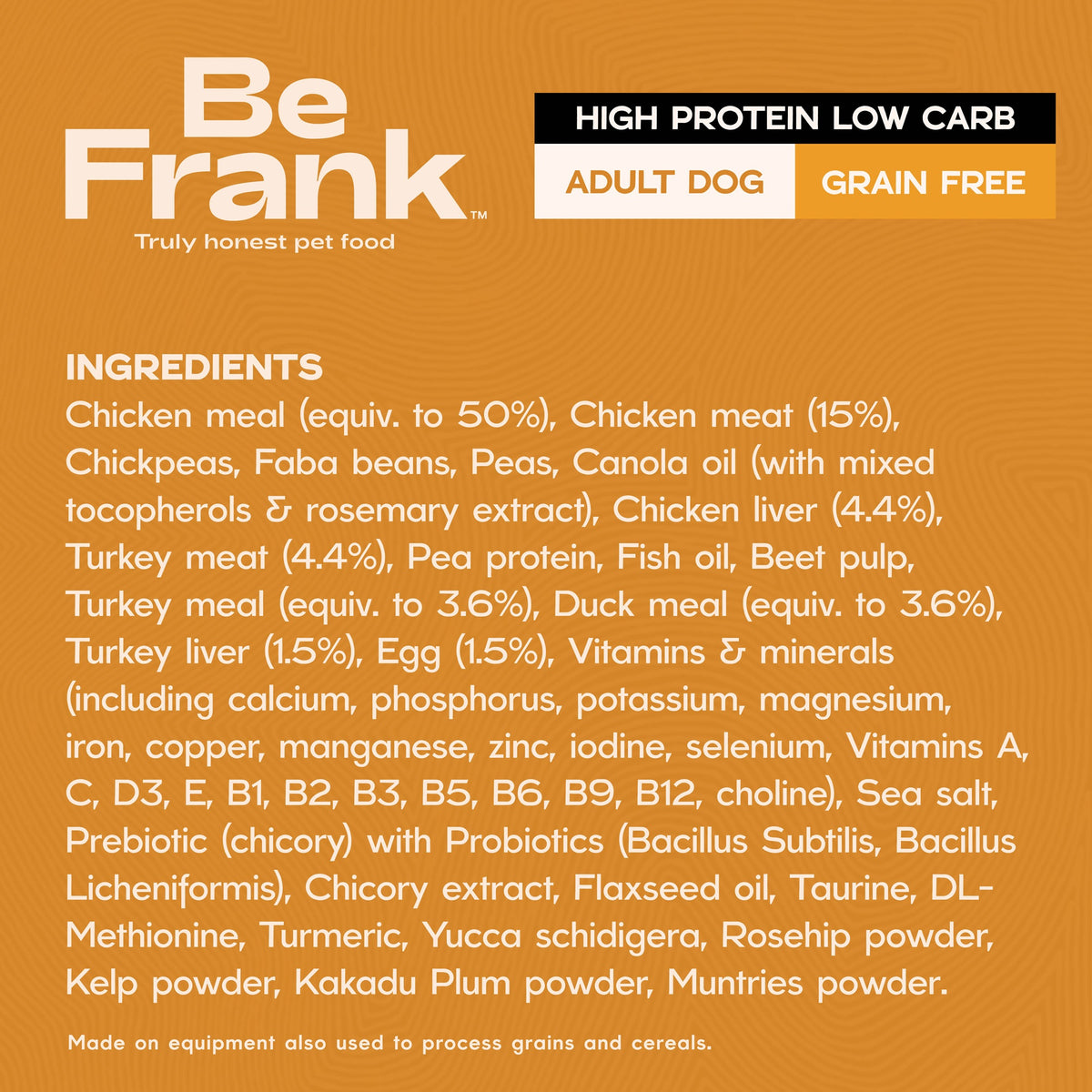 Be Frank Adult Native Harvest Poultry Blend Dry Dog Food