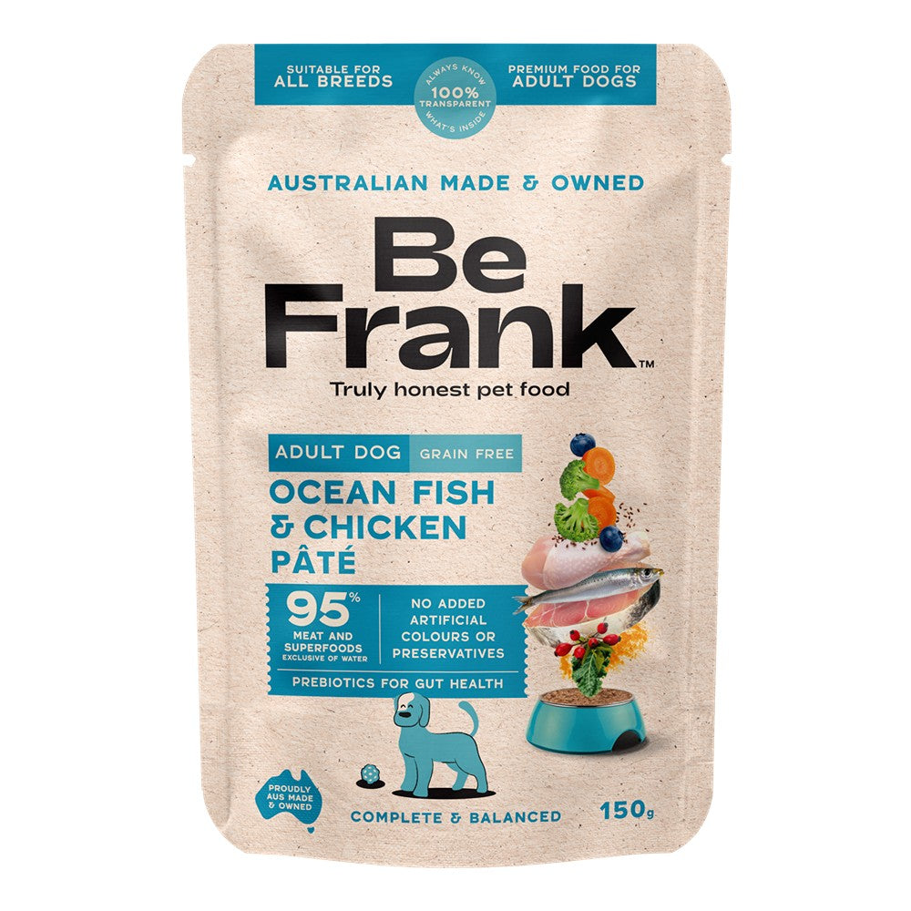 Be Frank Adult Ocean Fish & Chicken Pate Wet Dog Food