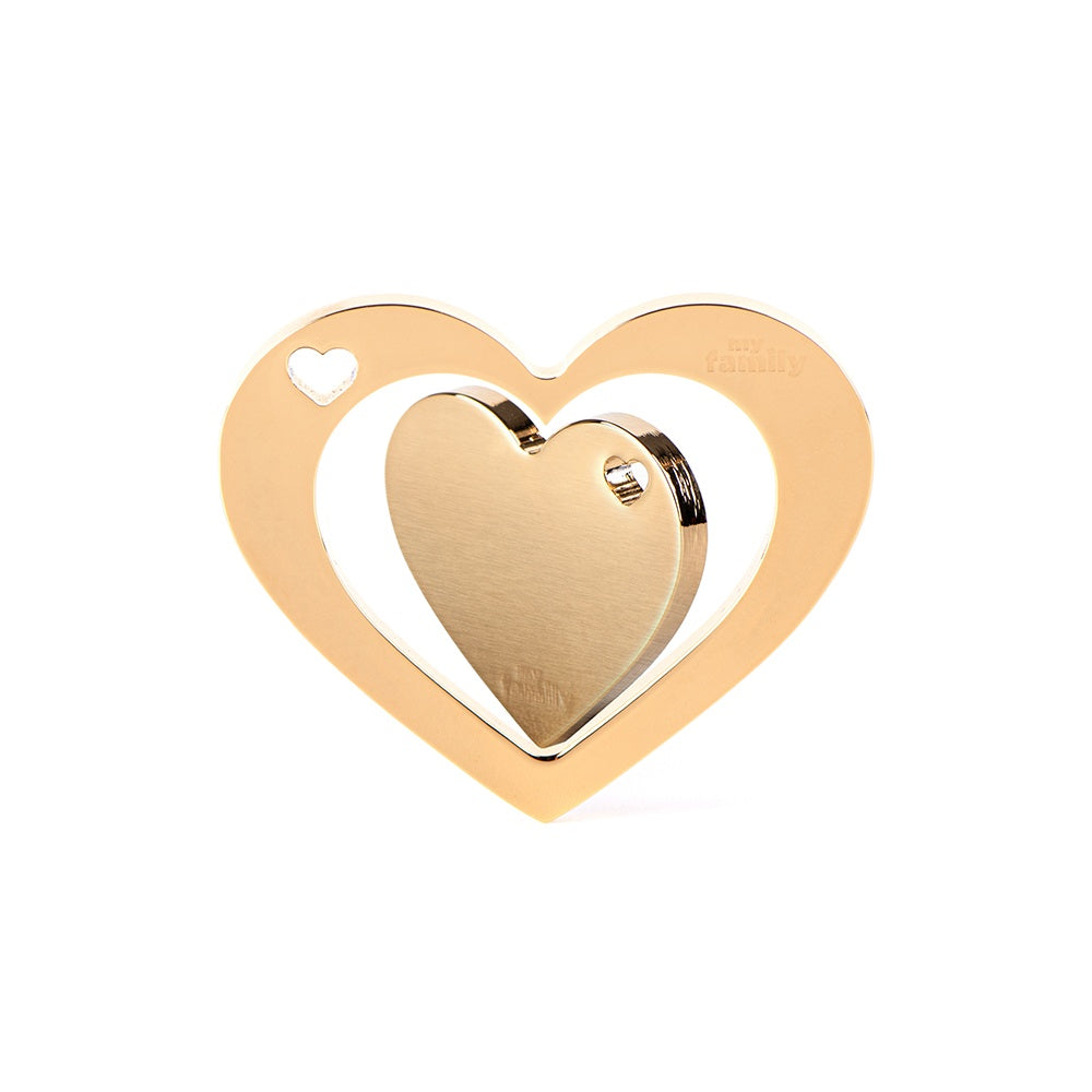 My Family Twogether Brass Dog & Cat Tag