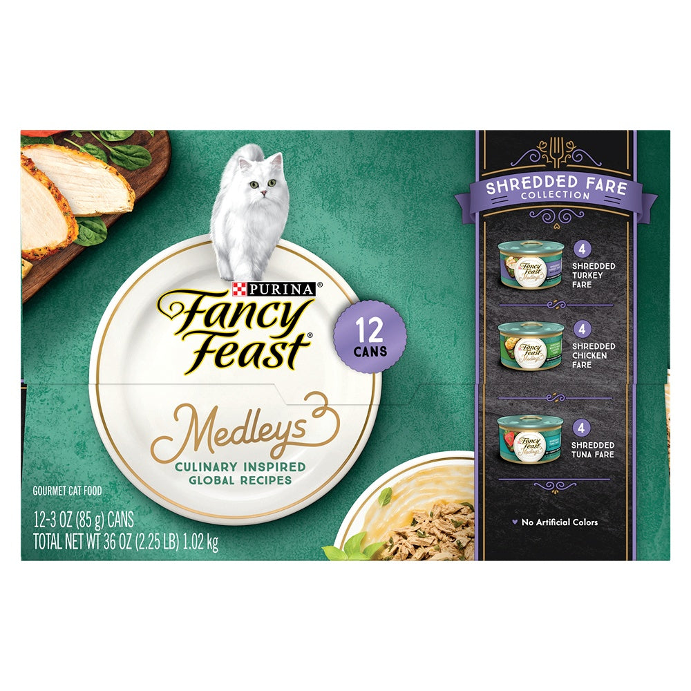 Fancy Feast Medleys Shredded Fare Collection Wet Cat Food