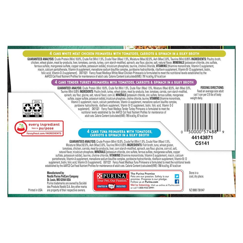 Fancy Feast Medleys Primavera Collection Wet Cat Food