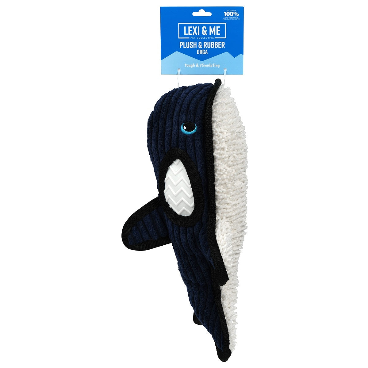 Lexi & Me Orca Plush & Rubber Dog Toy