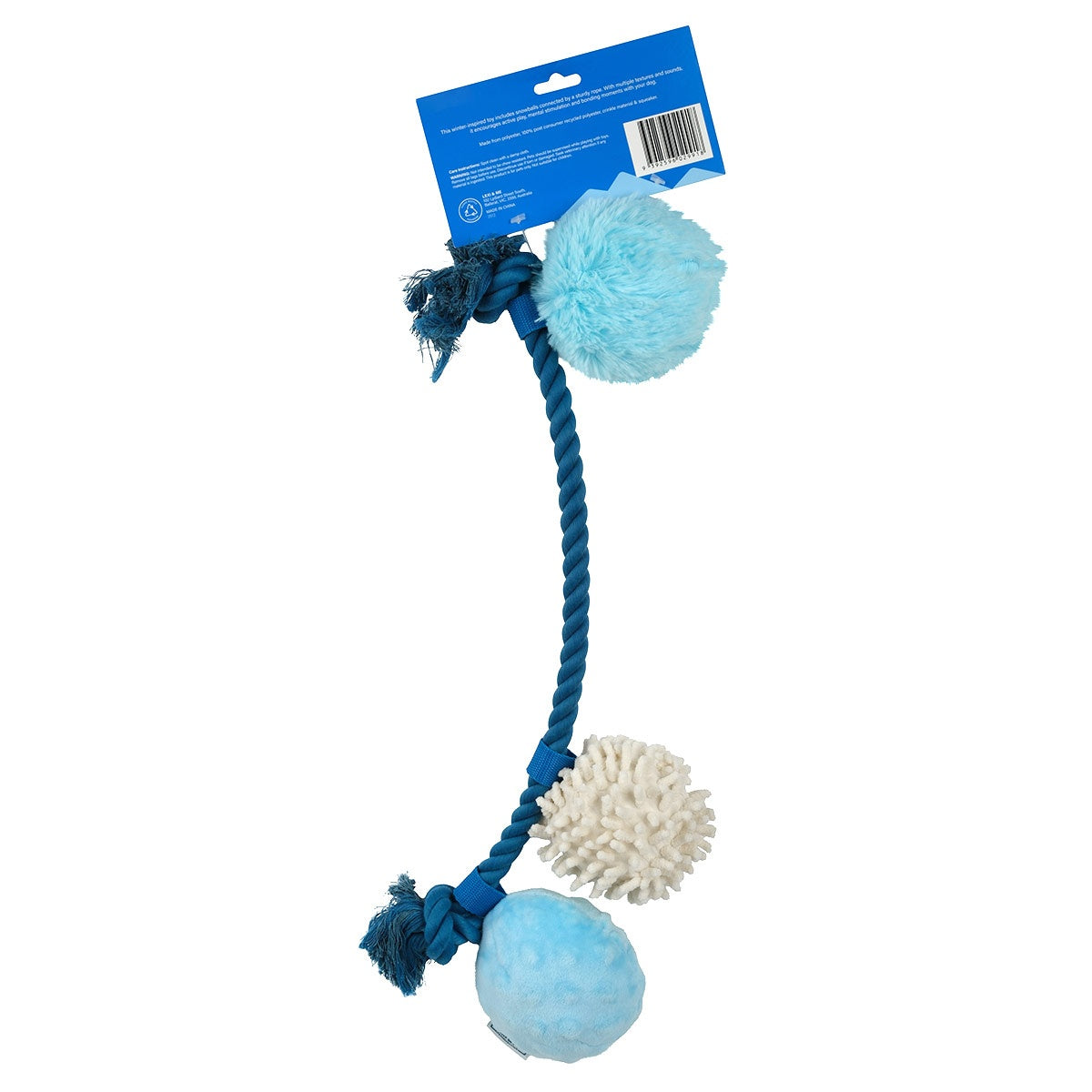 Lexi & Me Snowballs Plush & Rope Dog Toy