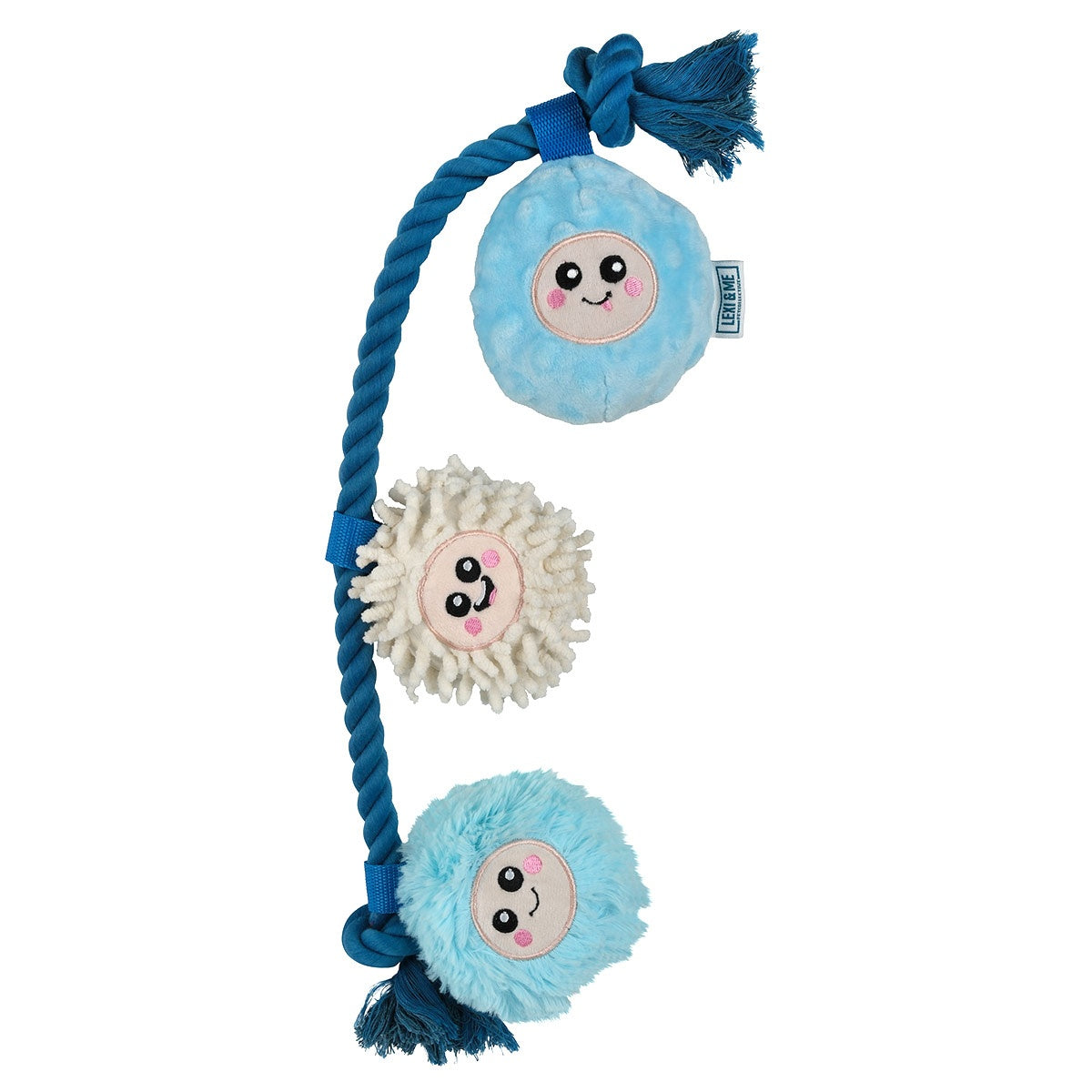 Lexi & Me Snowballs Plush & Rope Dog Toy