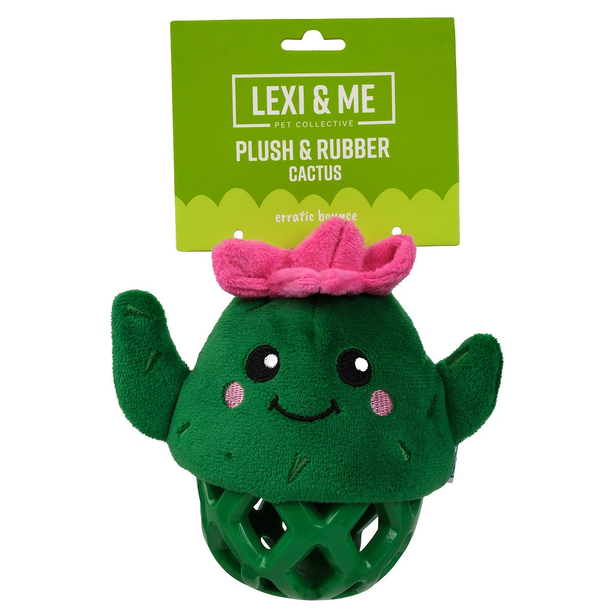Lexi & Me Cactus Plush & Rubber Dog Toy