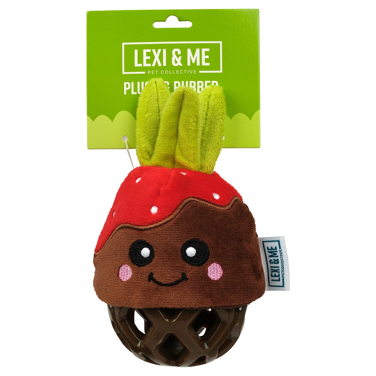 Lexi & Me Strawberry Plush & Rubber Dog Toy