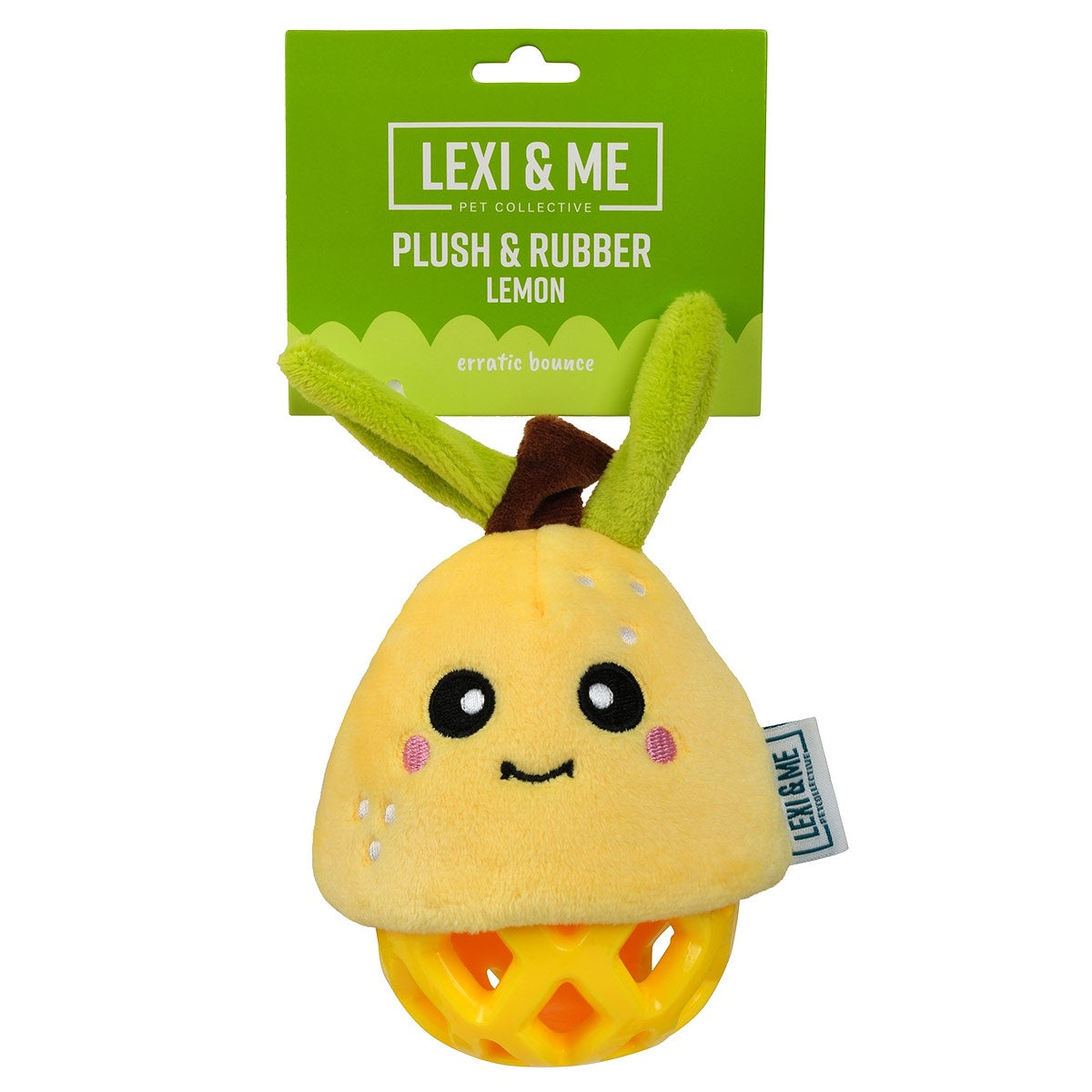 Lexi & Me Lemon Plush & Rubber Dog Toy