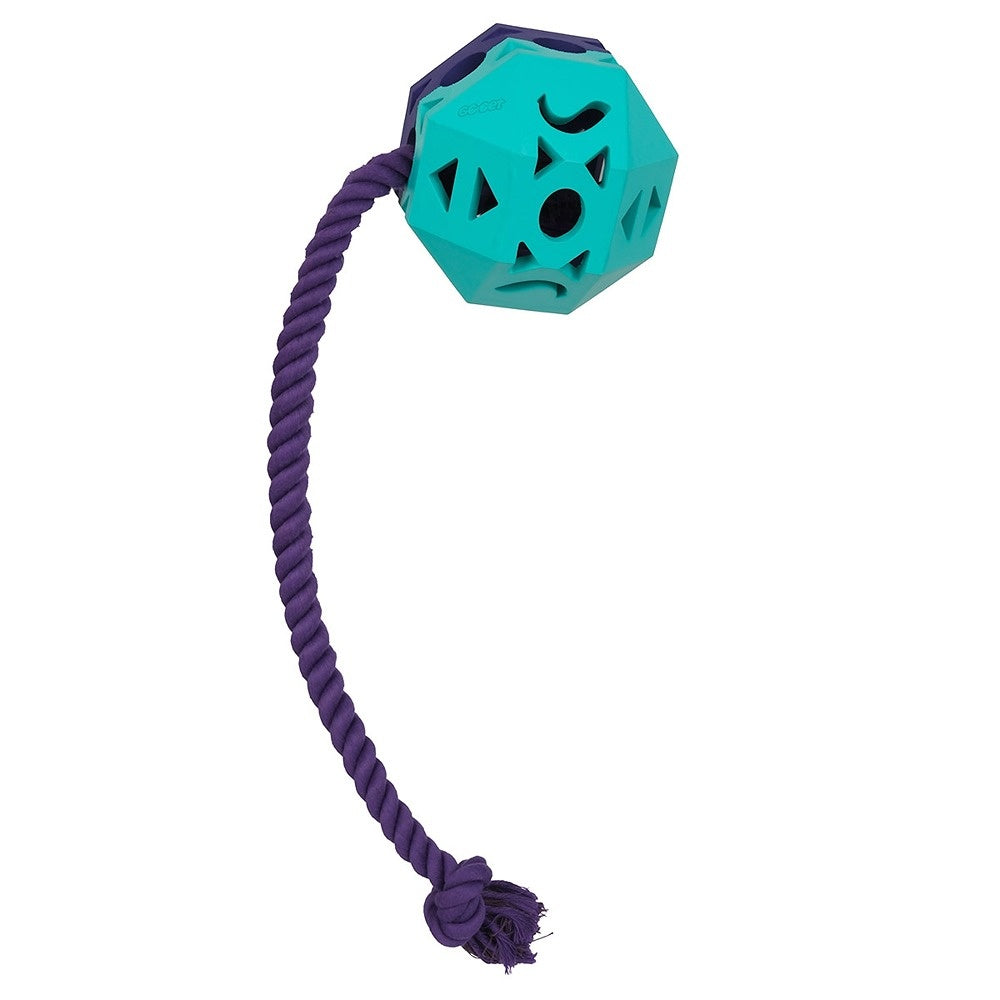 Go Get Geo Ball with Rope Dog Toy