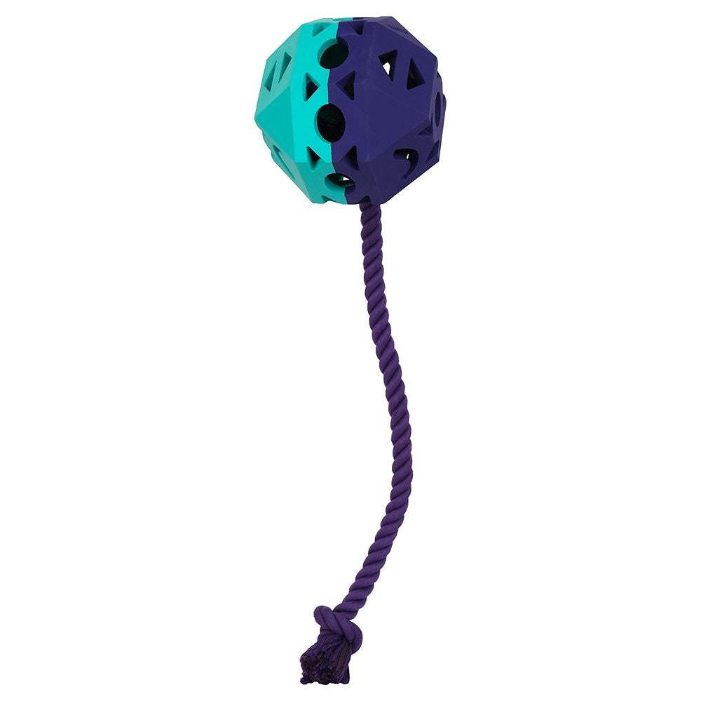 Go Get Geo Ball with Rope Dog Toy