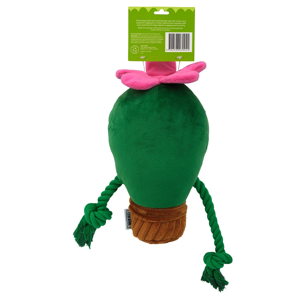 Lexi & Me Cactus Plush & Rope Dog Toy