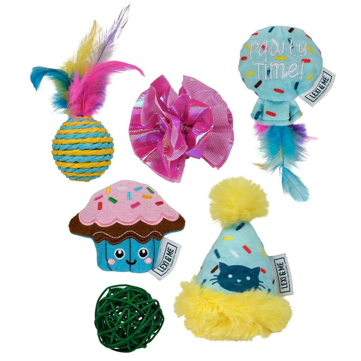 Lexi & Me Party Plush Assorted Cat Toys