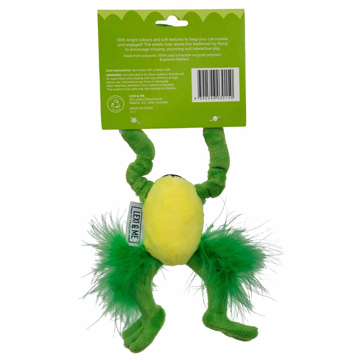Lexi & Me Frog Flying Cat Toy