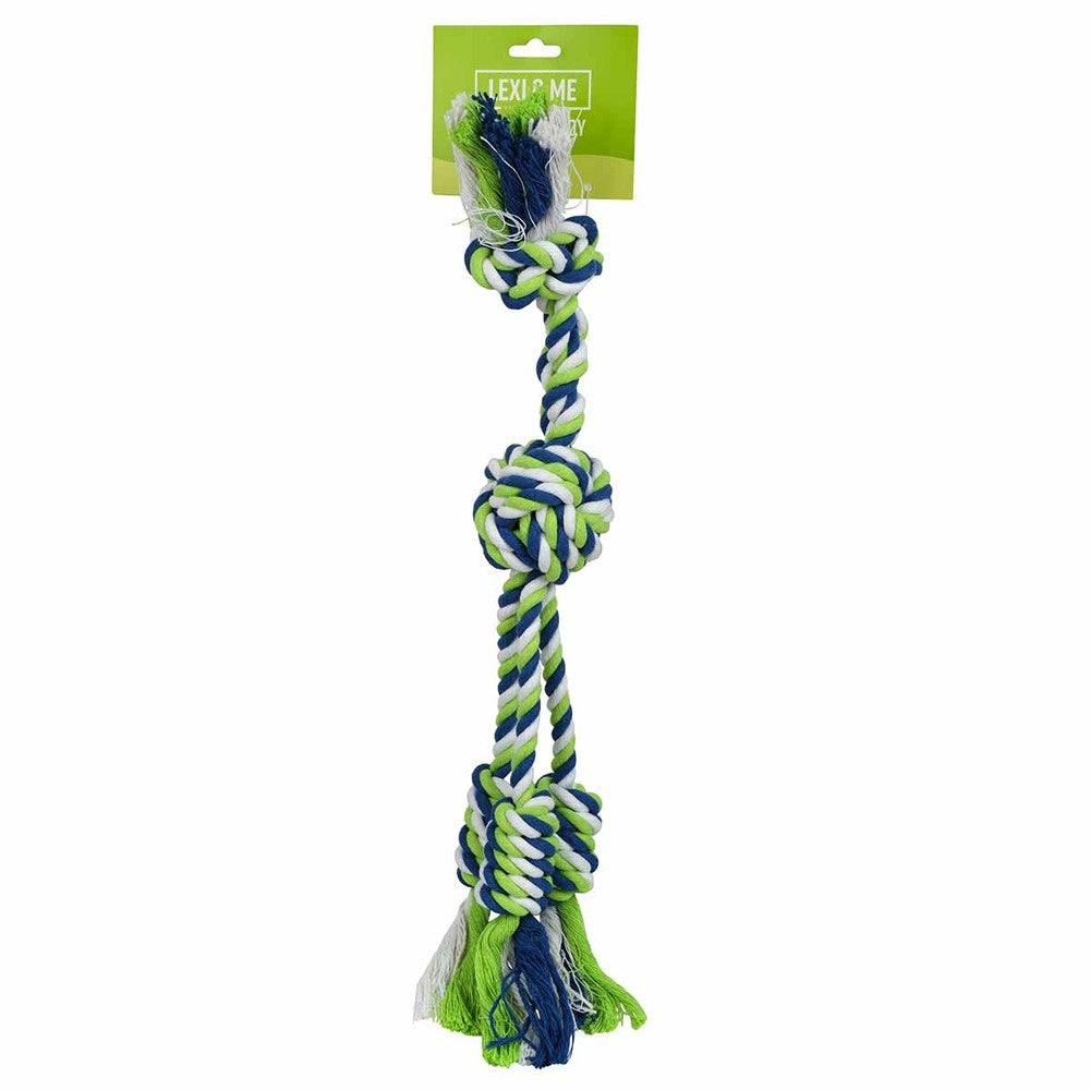 Lexi &Me Triple Knot Rope Tug Dog Toy
