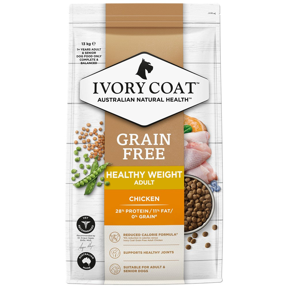 Ivory Coat Grain Free Healthy Weight Chicken Adult Dog Dry Food
