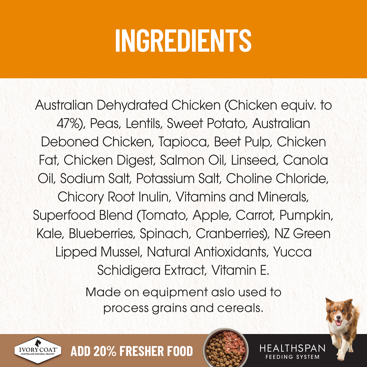 Ivory Coat Grain Free Healthy Weight Chicken Adult Dog Dry Food