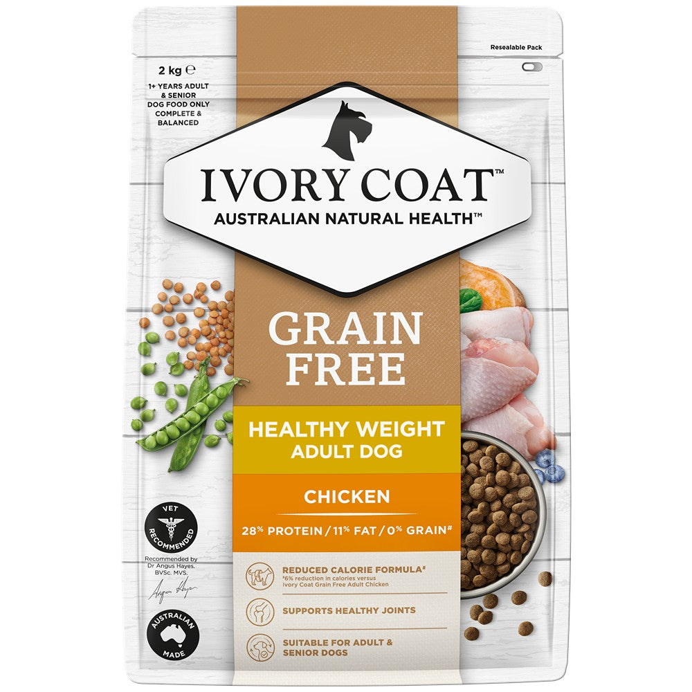 Ivory Coat Grain Free Healthy Weight Chicken Adult Dog Dry Food